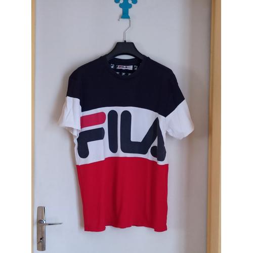 T shirt fila bleu blanc outlet rouge